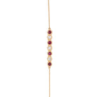 Bracelet chaine en or rose, rubis et diamants - Castafiore