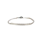 Bracelet chaîne gourmette or blanc diamants 0,6 ct - Castafiore