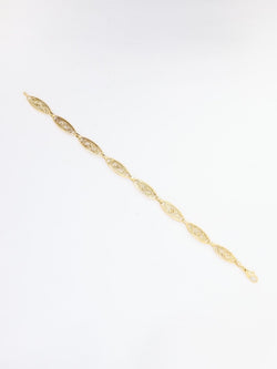 Bracelet chaîne maille filigrane or jaune - Castafiore