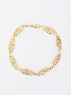 Bracelet chaîne maille filigrane or jaune - Castafiore
