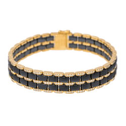 Bracelet CHANEL "Ultra" en or rose, céramique et diamants - Castafiore