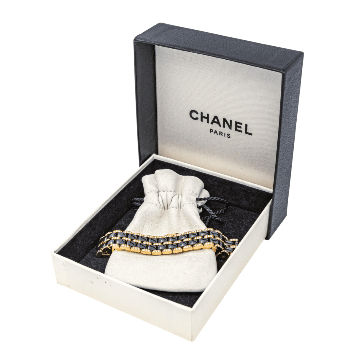 Bracelet CHANEL "Ultra" en or rose, céramique et diamants - Castafiore