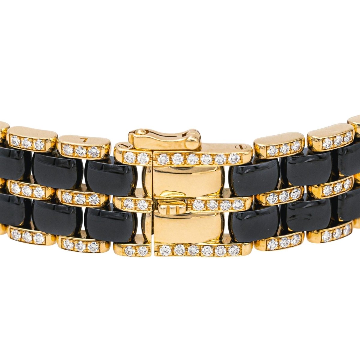 Bracelet CHANEL "Ultra" en or rose, céramique et diamants - Castafiore