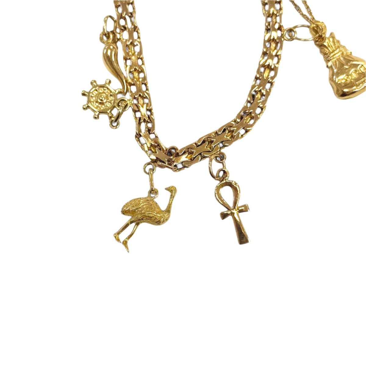 Bracelet Charm's maille en or jaune - Castafiore