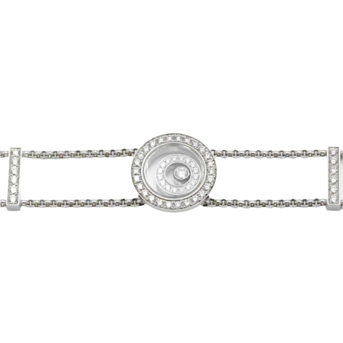 Bracelet CHOPARD "Happy Spirit" en or blanc et diamants - Castafiore