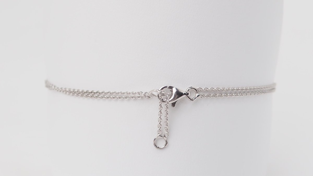 Bracelet coeur en or blanc et diamants - Castafiore