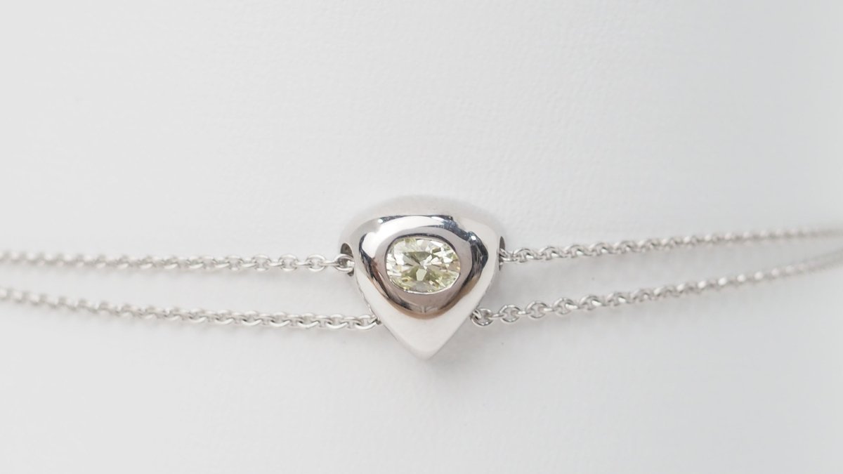 Bracelet coeur en or blanc et diamants - Castafiore