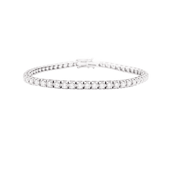 Bracelet DAMIANI "Tennis" en or blanc et diamants - Castafiore