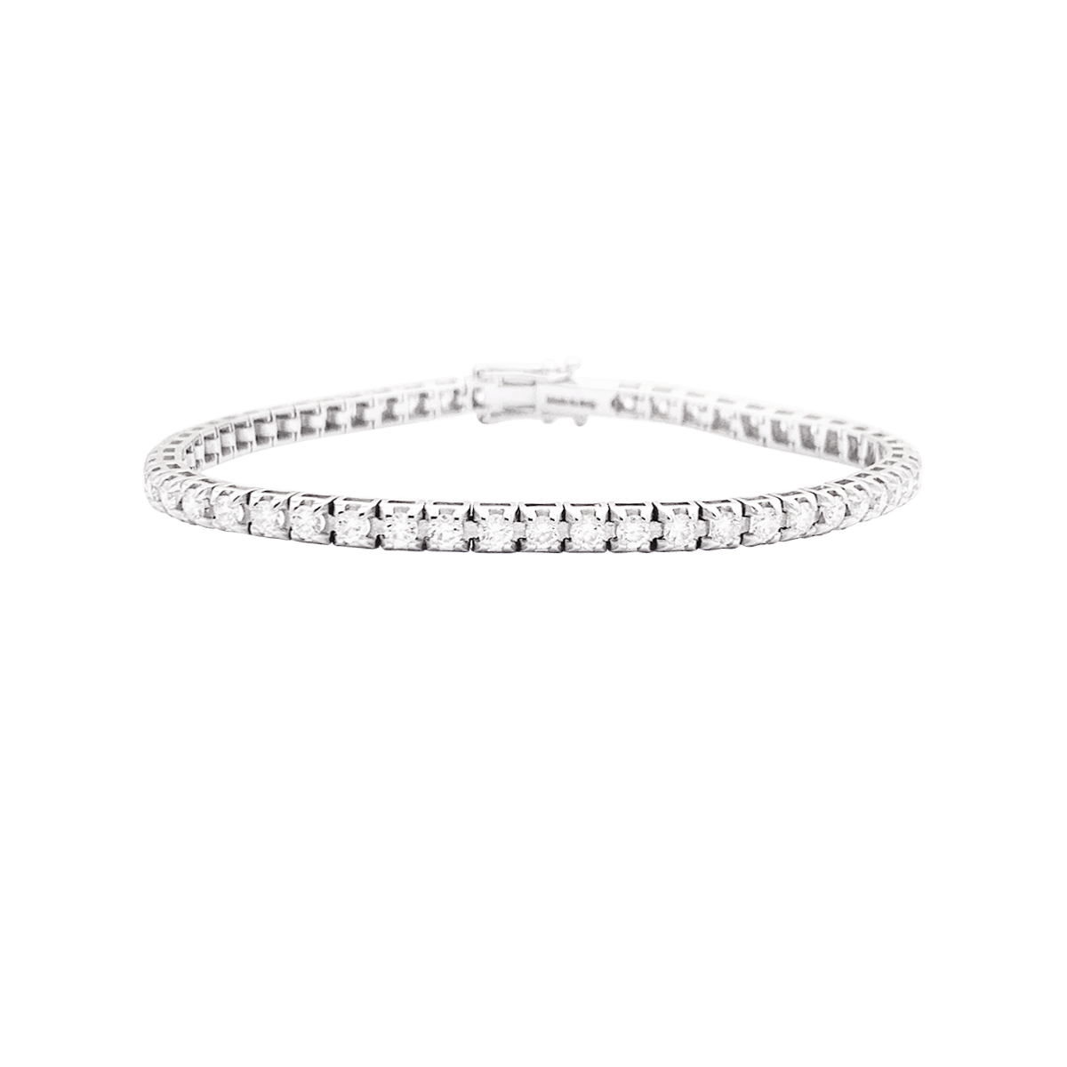 Bracelet DAMIANI "Tennis" en or blanc et diamants - Castafiore