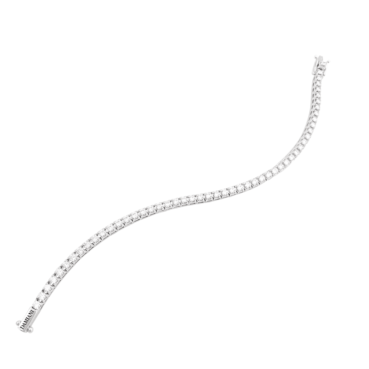 Bracelet DAMIANI "Tennis" en or blanc et diamants - Castafiore