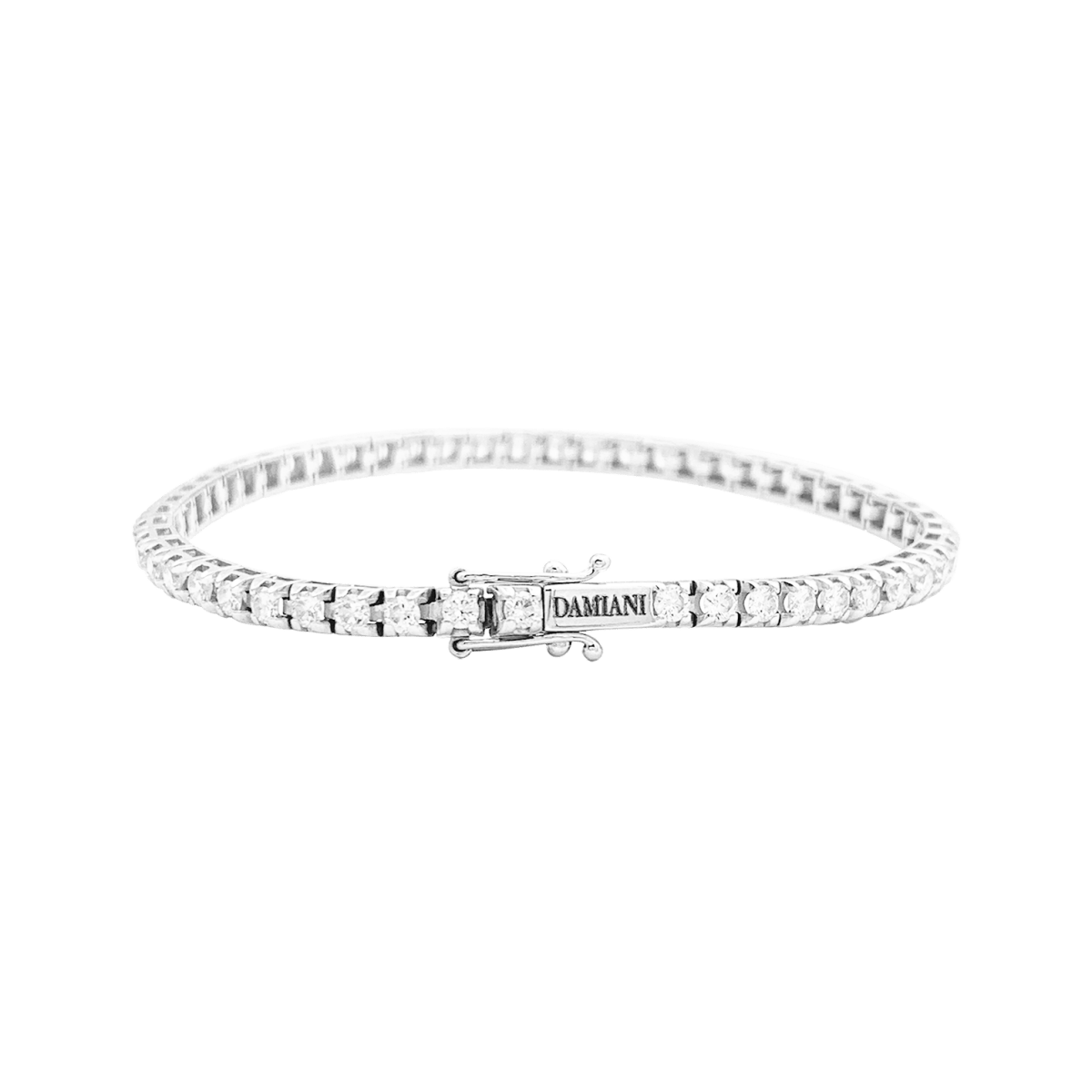 Bracelet DAMIANI "Tennis" en or blanc et diamants - Castafiore