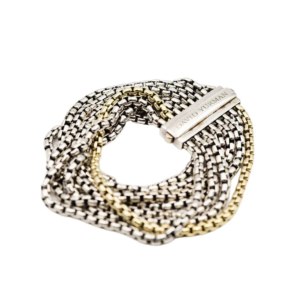 Bracelet DAVID YURMAN en argent et or jaune - Castafiore