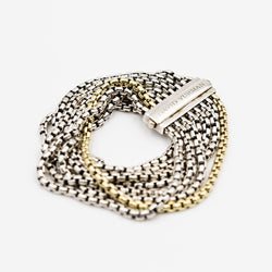 Bracelet DAVID YURMAN en argent et or jaune - Castafiore