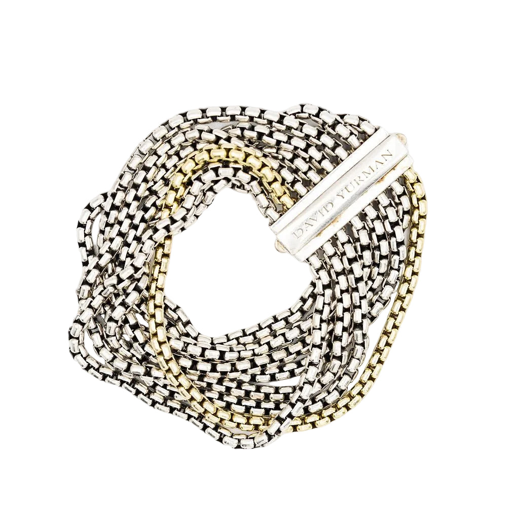 Bracelet DAVID YURMAN en argent et or jaune