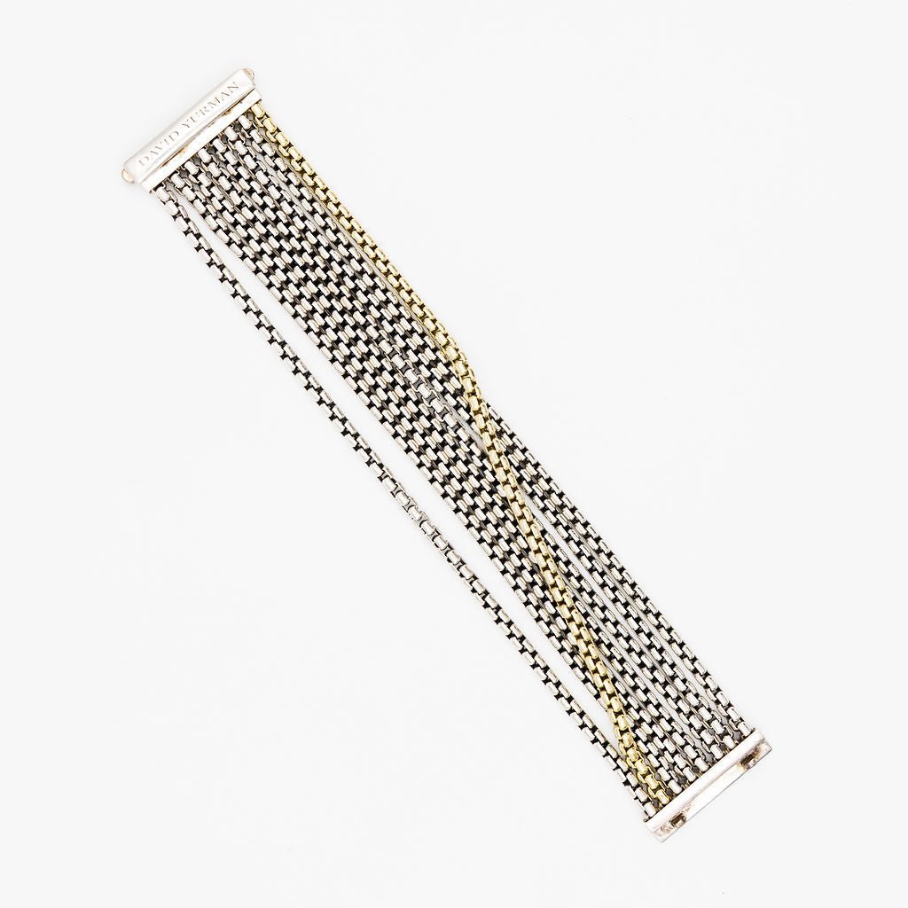 Bracelet DAVID YURMAN en argent et or jaune - Castafiore
