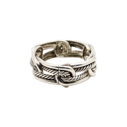 Bracelet DAVID YURMAN "Labyrinthe" en argent et diamants - Castafiore