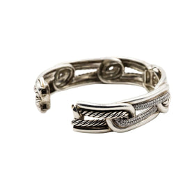 Bracelet DAVID YURMAN "Labyrinthe" en argent et diamants - Castafiore