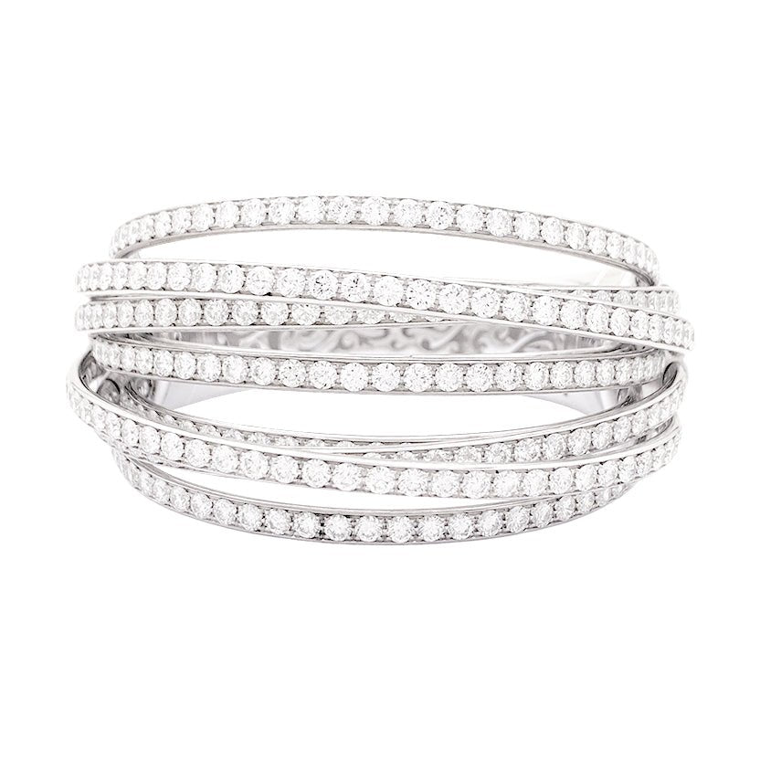 Bracelet DE GRISOGONO "Allegra", or blanc et diamants - Castafiore