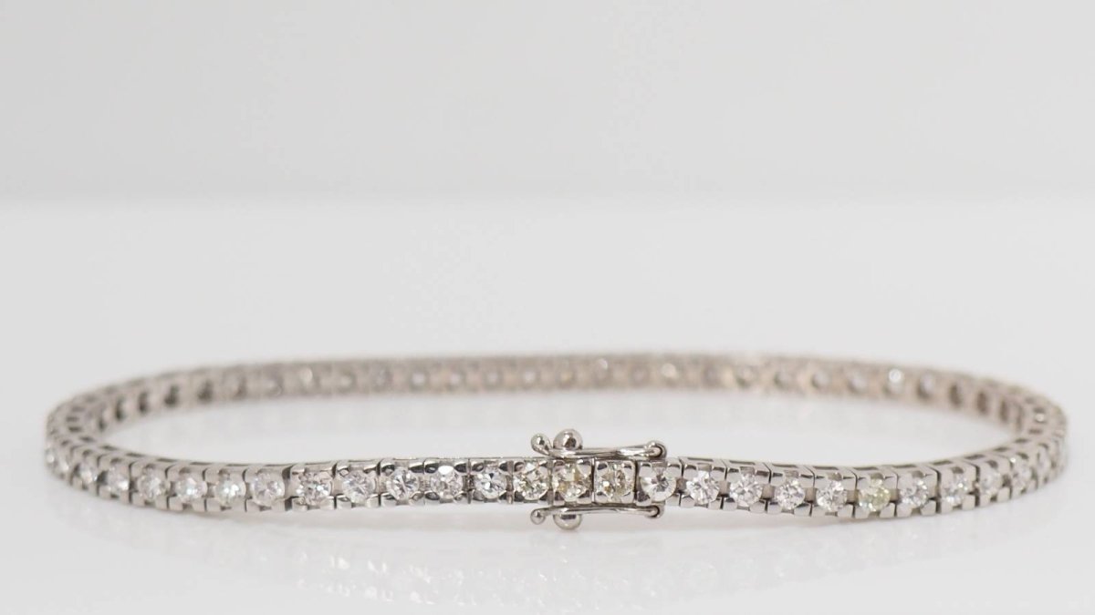 Bracelet de luxe en or blanc et diamants 3,20 carats - Castafiore