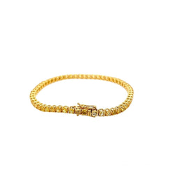 Bracelet de tennis en or avec saphir jaune naturel (CTW 6.5) - Castafiore
