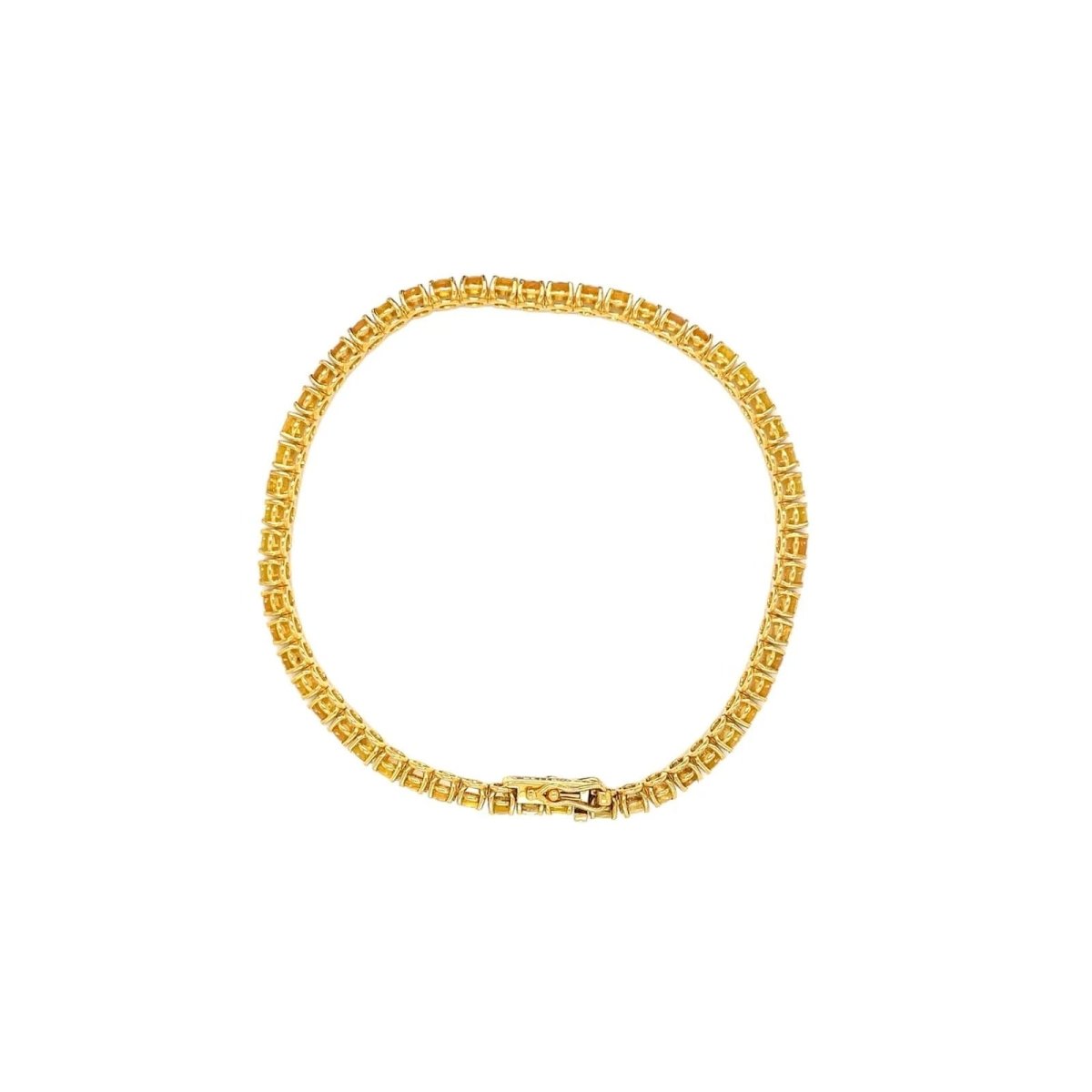 Bracelet de tennis en or avec saphir jaune naturel (CTW 6.5) - Castafiore