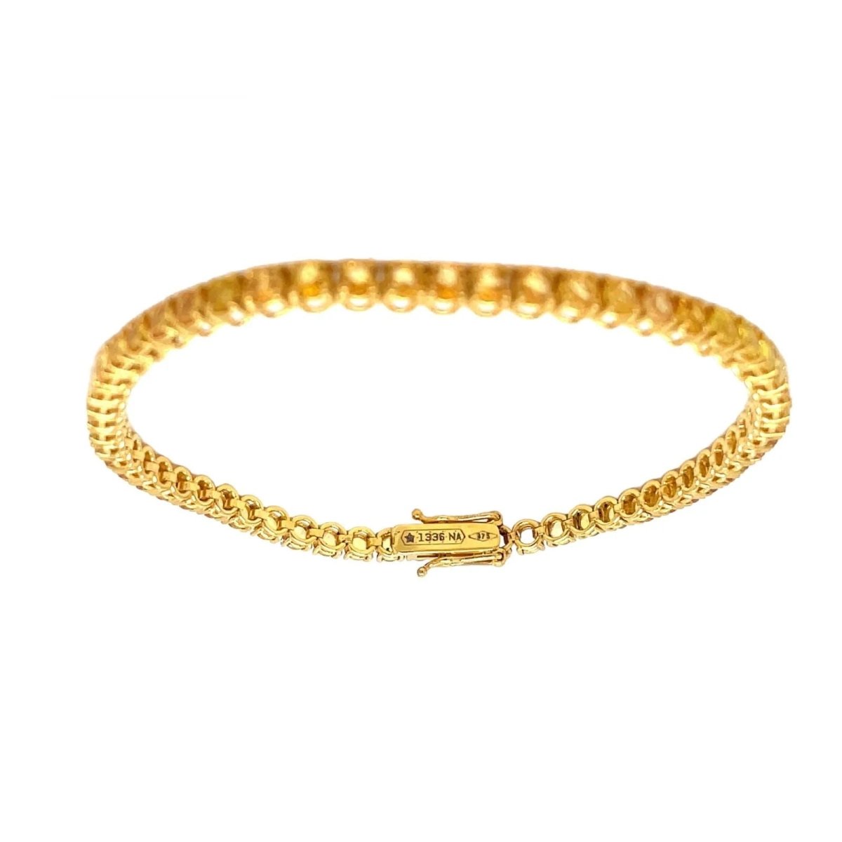 Bracelet de tennis en or avec saphir jaune naturel (CTW 6.5) - Castafiore