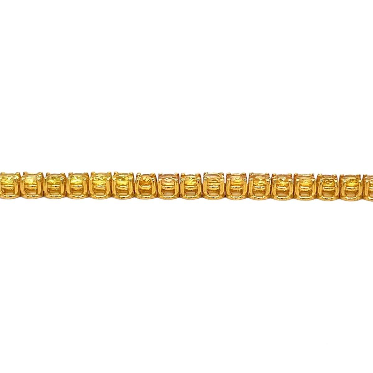 Bracelet de tennis en or avec saphir jaune naturel (CTW 6.5) - Castafiore