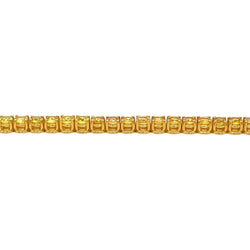 Bracelet de tennis en or avec saphir jaune naturel (CTW 6.5) - Castafiore