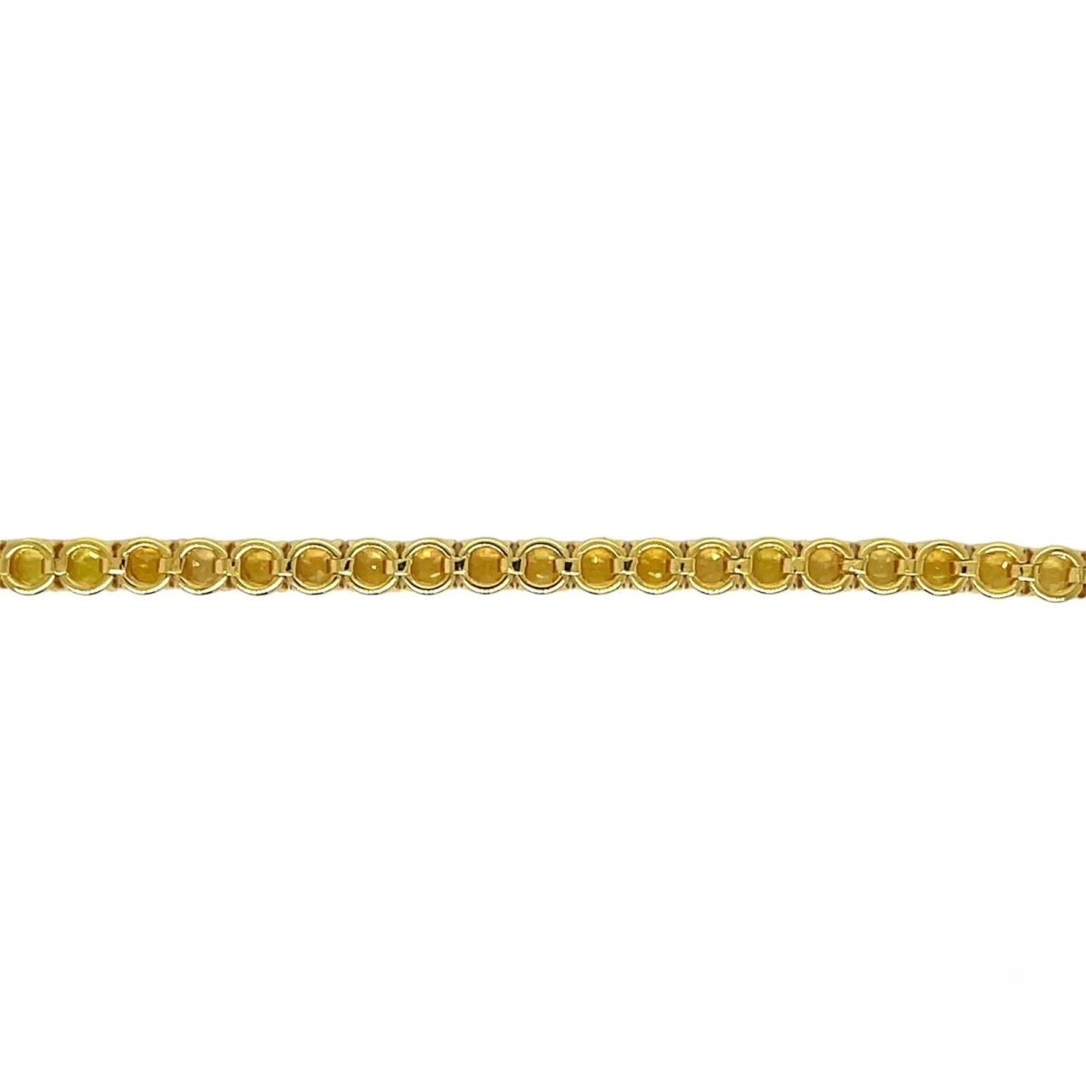 Bracelet de tennis en or avec saphir jaune naturel (CTW 6.5) - Castafiore