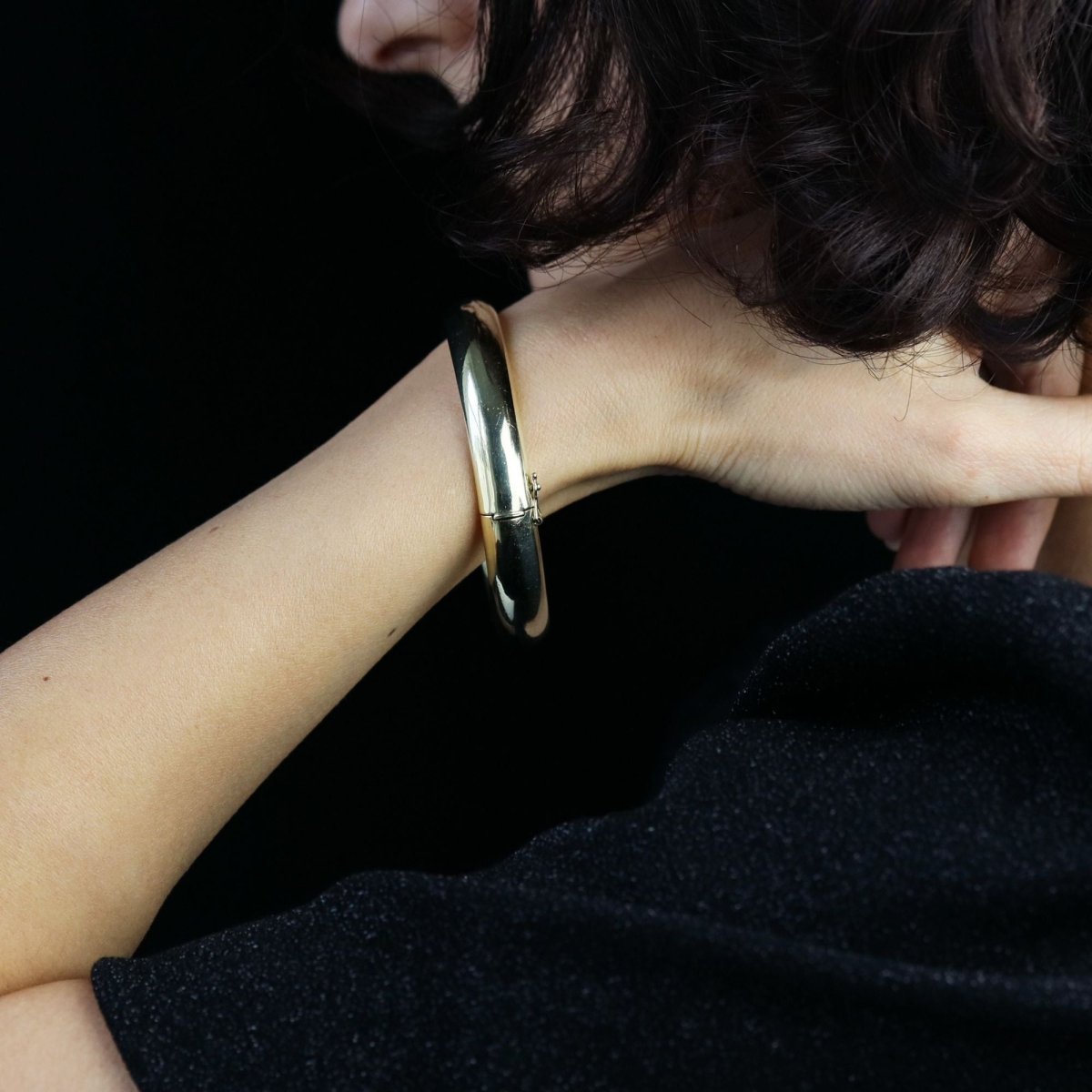 Bracelet demi jonc en or jaune - Castafiore