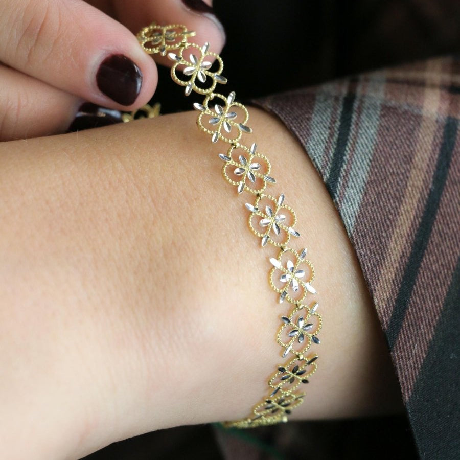 Bracelet dentelle deux ors - Castafiore