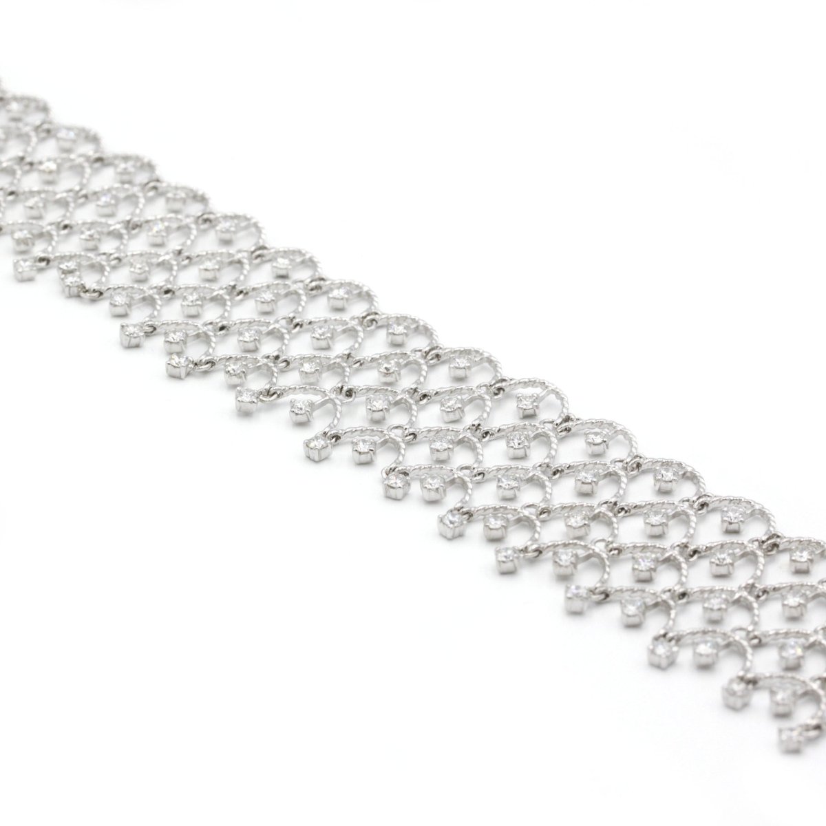 Bracelet dentelle en Or et Diamants - Castafiore