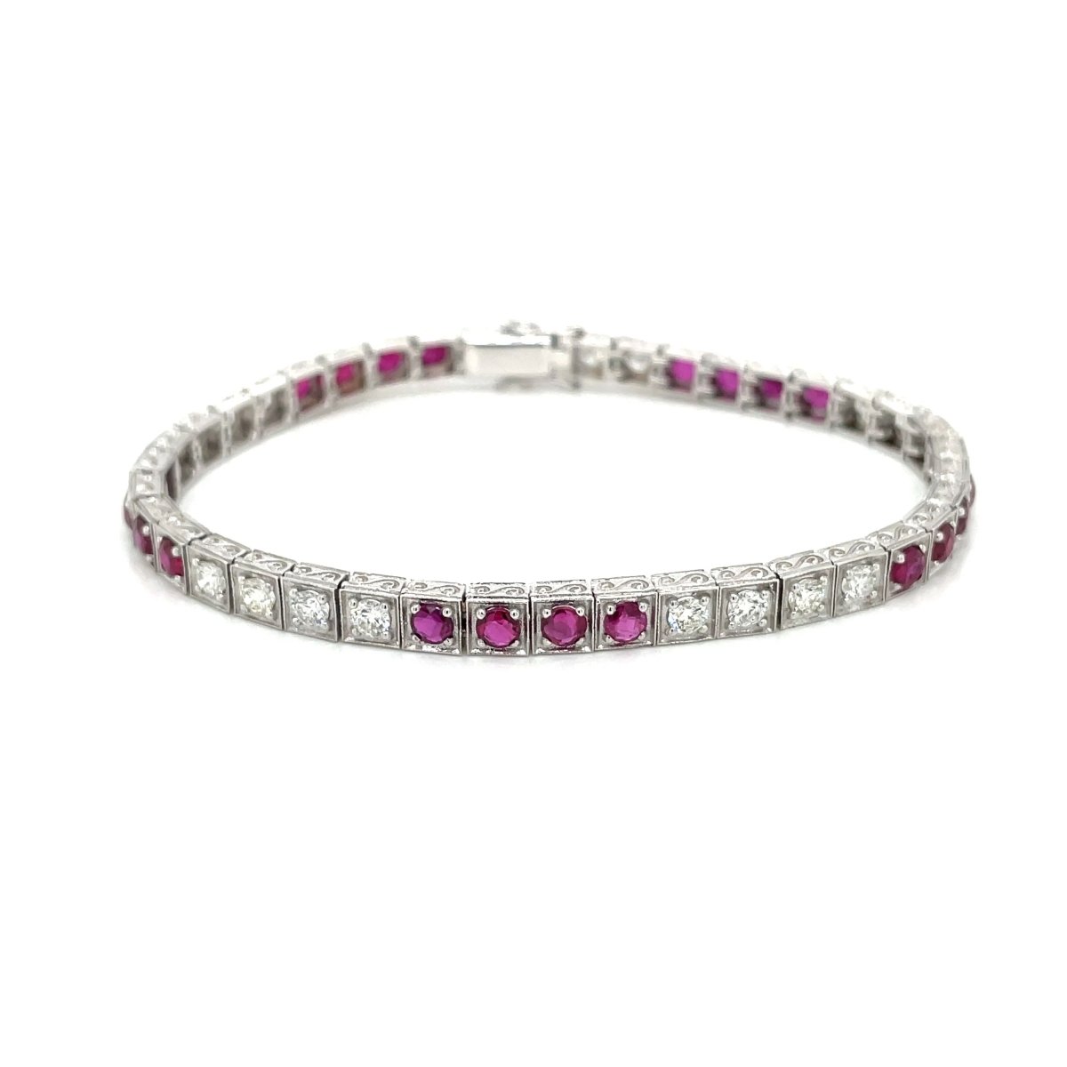 Bracelet d'été en or avec diamants et rubis gravés - Castafiore