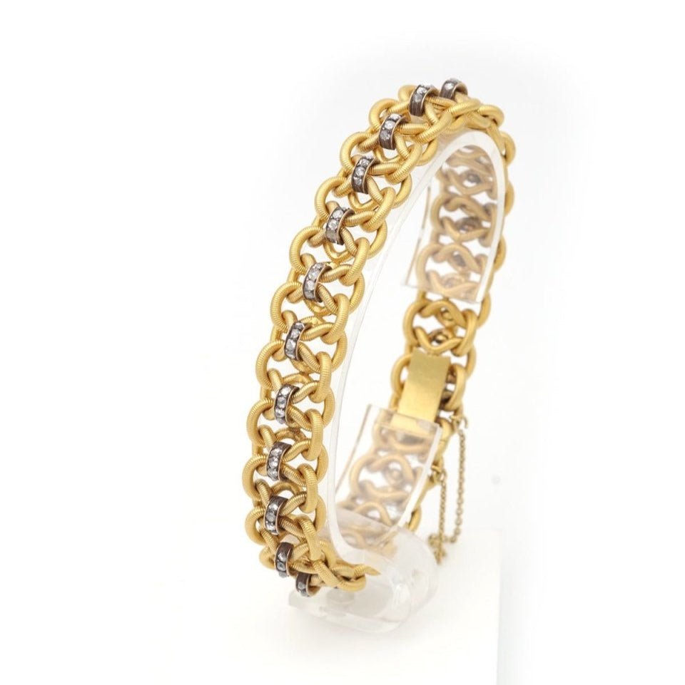 Bracelet diamants Napoléon III en or - Castafiore