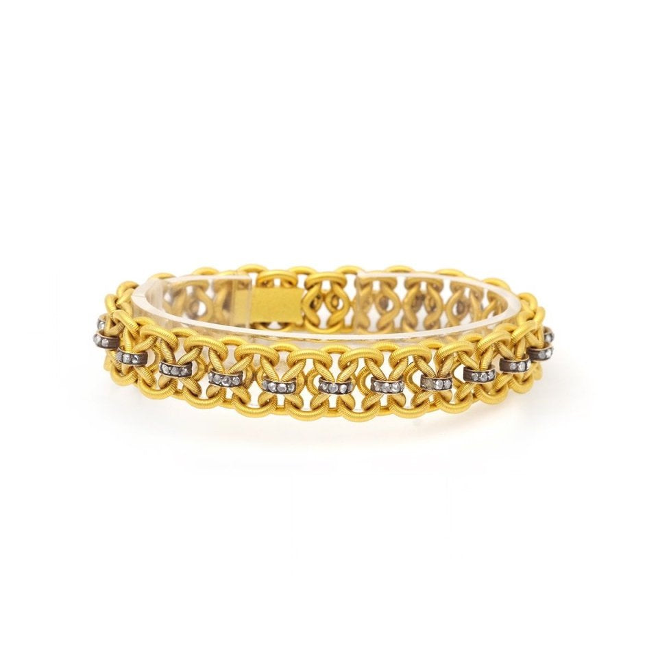 Bracelet diamants Napoléon III en or - Castafiore