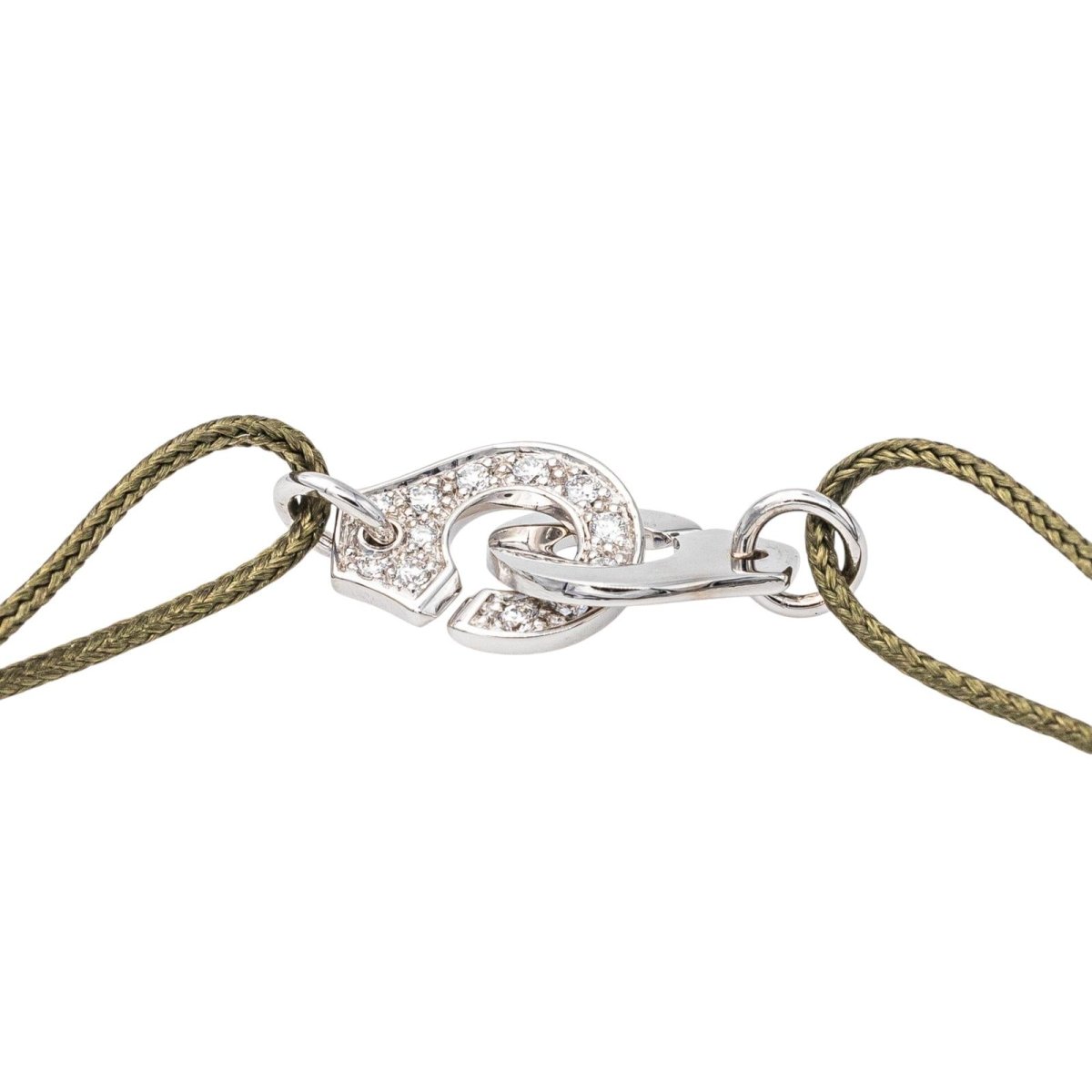 Bracelet Dinh Van Cordon Menottes Or blanc Diamant - Castafiore