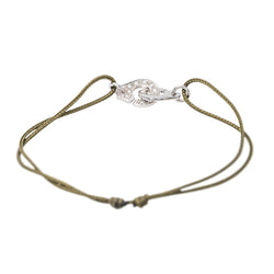 Bracelet Dinh Van Cordon Menottes Or blanc Diamant - Castafiore