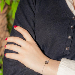 Bracelet Dinh Van Double cœur Or blanc Diamant - Castafiore