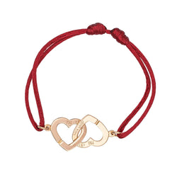 Bracelet DINH VAN "Double Coeur R13" en or rose - Castafiore