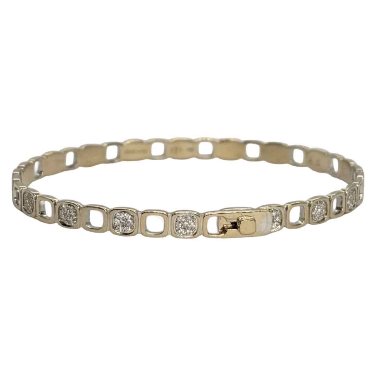 Bracelet DINH VAN "Impression" en or blanc et diamants - Castafiore