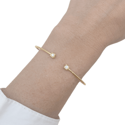 Bracelet Dinh Van, "Le Cube Diamant" en or jaune et diamants. - Castafiore