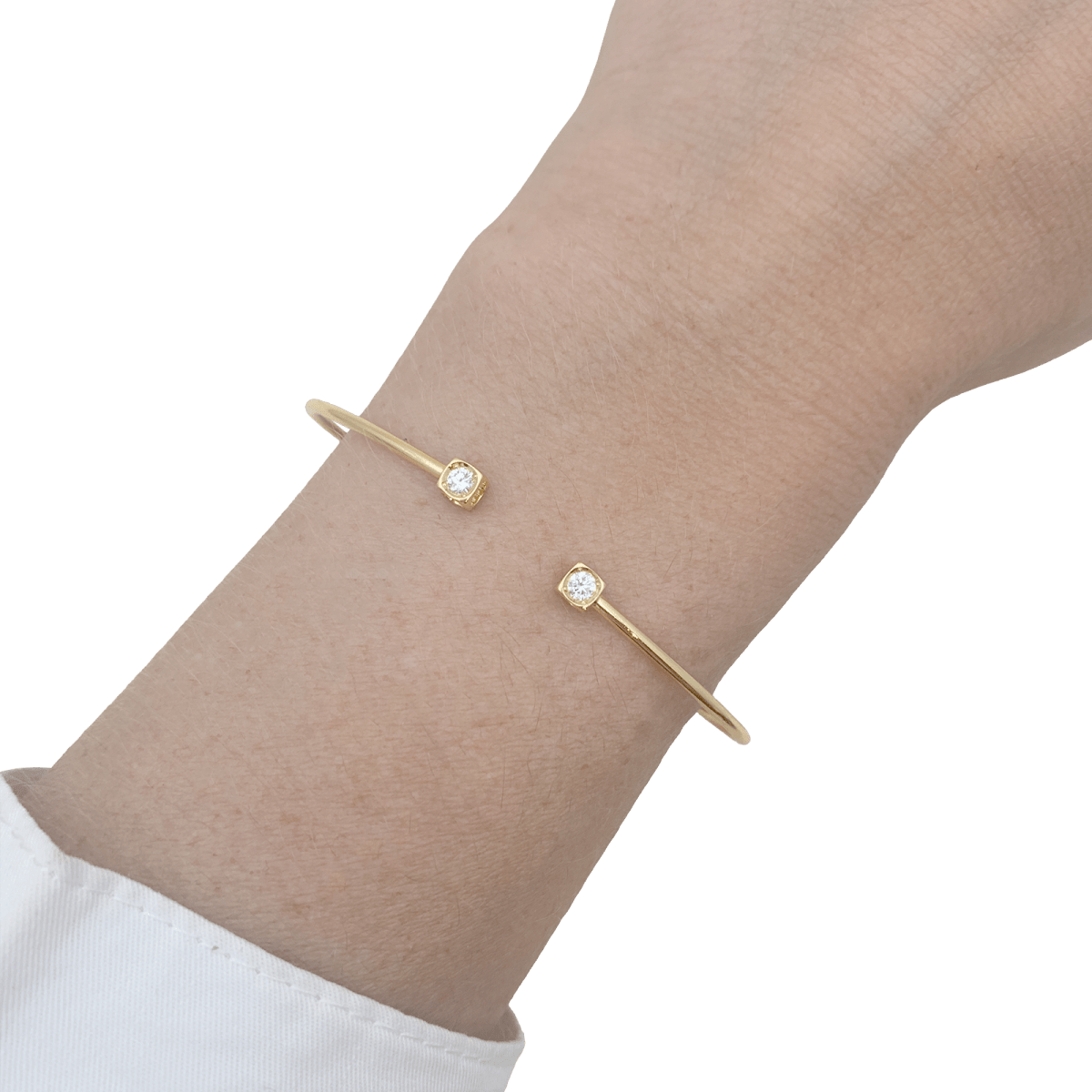 Bracelet Dinh Van, "Le Cube Diamant" en or jaune et diamants. - Castafiore