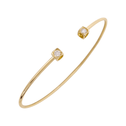 Bracelet Dinh Van, "Le Cube Diamant" en or jaune et diamants. - Castafiore