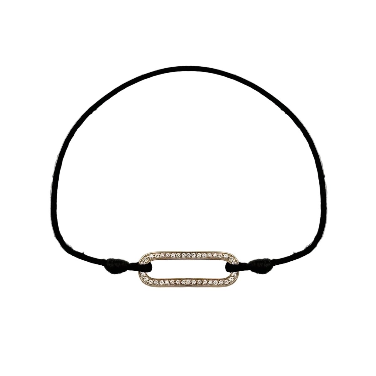 Bracelet DINH VAN "Maillon" en or blanc et diamants - Castafiore