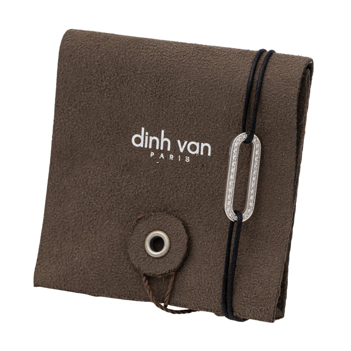 Bracelet DINH VAN "Maillon L" en or blanc et diamant - Castafiore