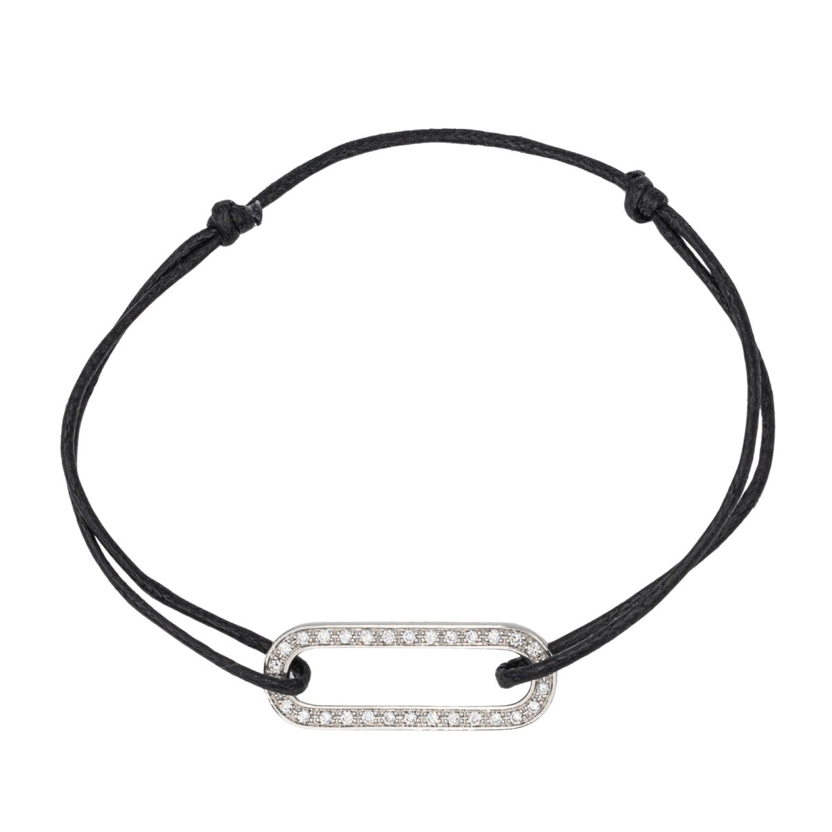 Bracelet DINH VAN "Maillon L" en or blanc et diamant - Castafiore