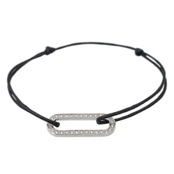 Bracelet DINH VAN "Maillon L" en or blanc et diamant - Castafiore