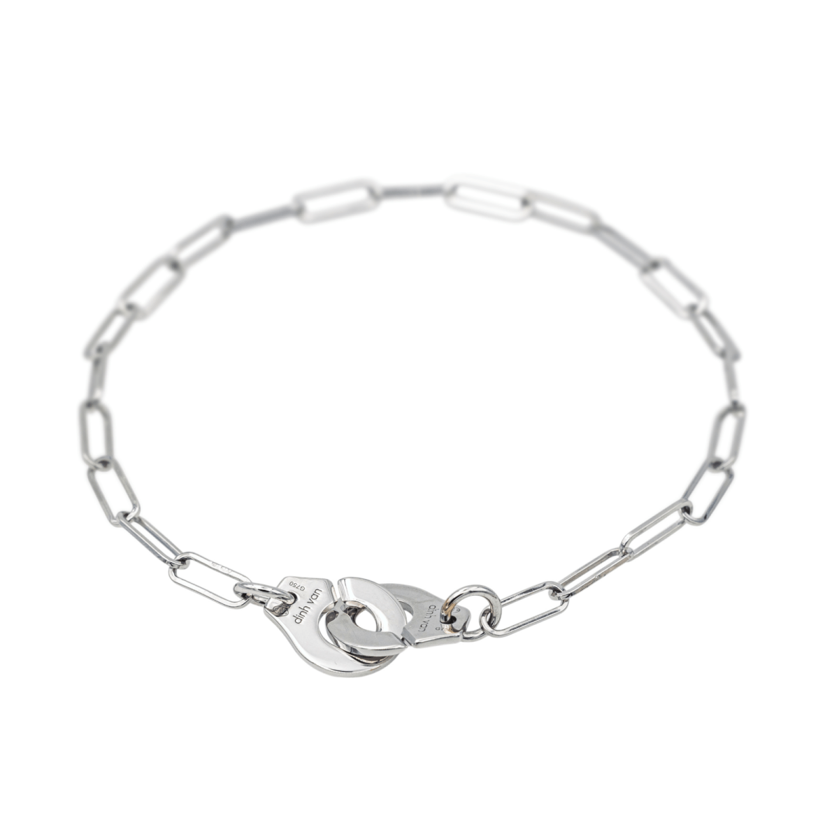 Bracelet DINH VAN "Menottes" en or blanc - Castafiore