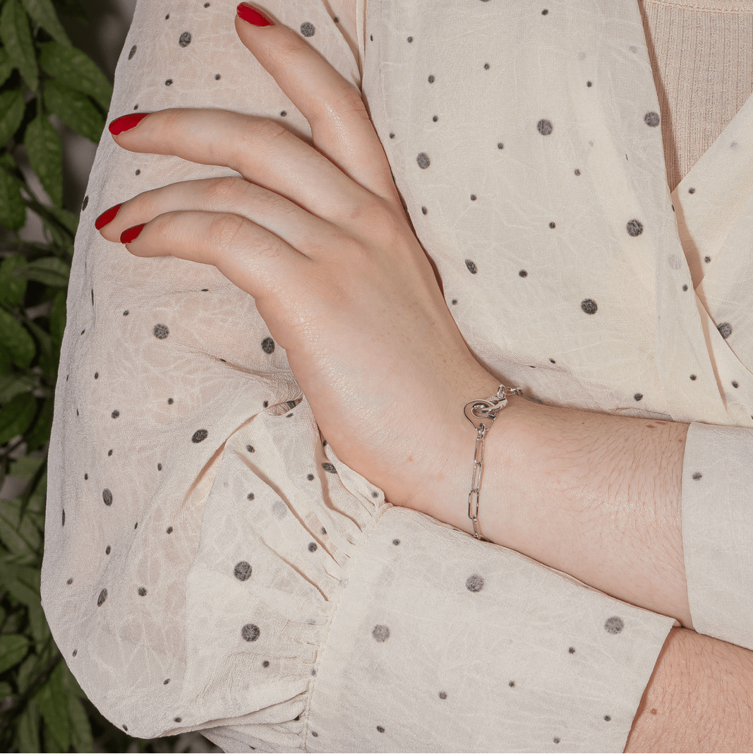 Bracelet DINH VAN "Menottes" en or blanc - Castafiore