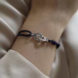 Bracelet DINH VAN Menottes en or gris et diamants - Castafiore